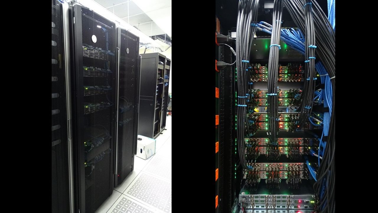 Racks de datacenter con cableado estructurado